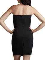 Embellished Strapless Sheath Cocktail Dress