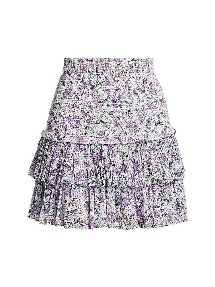 Naomi Floral Cotton Miniskirt