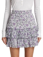 Naomi Floral Cotton Miniskirt