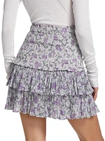 Naomi Floral Cotton Miniskirt