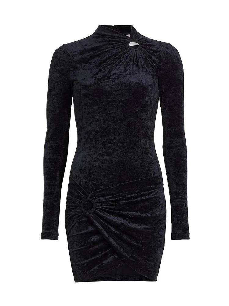 Havana Crushed Velvet Minidress