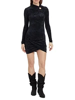 Havana Crushed Velvet Minidress