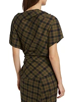 Tilda Checked Cotton T-Shirt