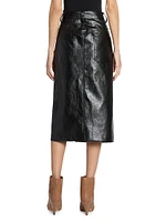 Angele Faux-Leather Midi-Skirt