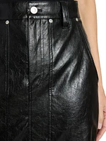 Angele Faux-Leather Midi-Skirt