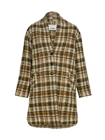 Gabriel Check Wool-Blend Coat