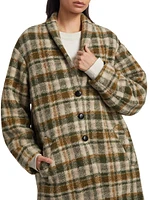 Gabriel Check Wool-Blend Coat