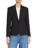 Louison Pinstripe Wool-Blend Blazer