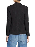 Louison Pinstripe Wool-Blend Blazer