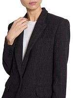 Louison Pinstripe Wool-Blend Blazer