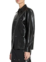 Abelia Faux Leather Shacket