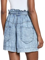 Pierine Chambray Belted Shorts