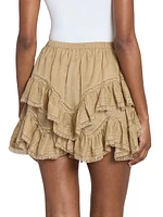 Gisele Cotton Ruffle Miniskirt