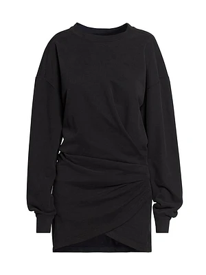 Pipper Draped Sweatshirt Minidress