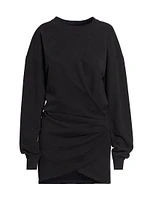 Pipper Draped Sweatshirt Minidress