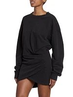 Pipper Draped Sweatshirt Minidress