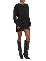 Pipper Draped Sweatshirt Minidress