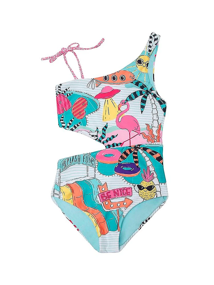 Little Girl's & Girl's Returning To The Roots Savanna One-Piece Swimsuit