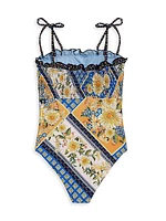 Little Girl's & Girl's Returning To The Roots Lewis Jardim One-Piece Swimsuit