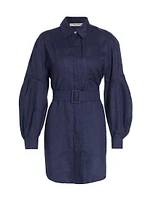 Louisa Linen Belted Shirtdress