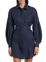 Louisa Linen Belted Shirtdress