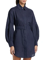 Louisa Linen Belted Shirtdress