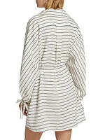 Ria Striped Wrap Dress