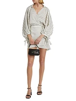 Ria Striped Wrap Dress