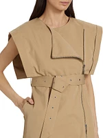 Isabel Belted Cotton-Blend Minidress