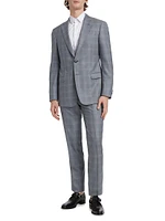 Plaid Wool Single-Breasted Suit