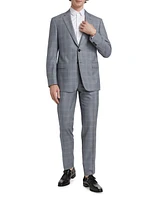 Plaid Wool Single-Breasted Suit