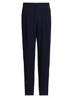 Pinstriped Flat-Front Trousers