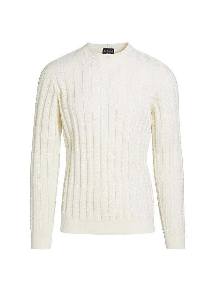 Cotton & Cashmere-Blend Crewneck Sweater