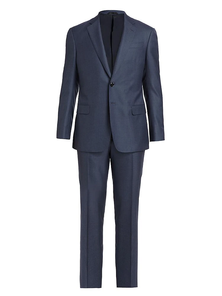 Wool-Silk Single-Breasted Suit