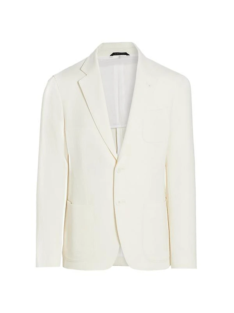 Wool-Blend Two-Button Blazer