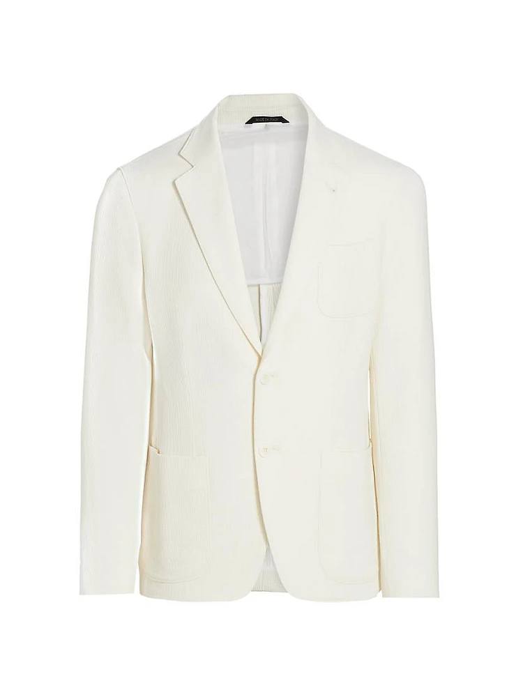 Wool-Blend Two-Button Blazer