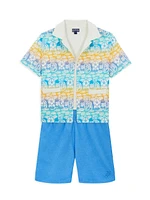 Little Boy's & Tahiti Turtles Terry Short-Sleeve Shirt