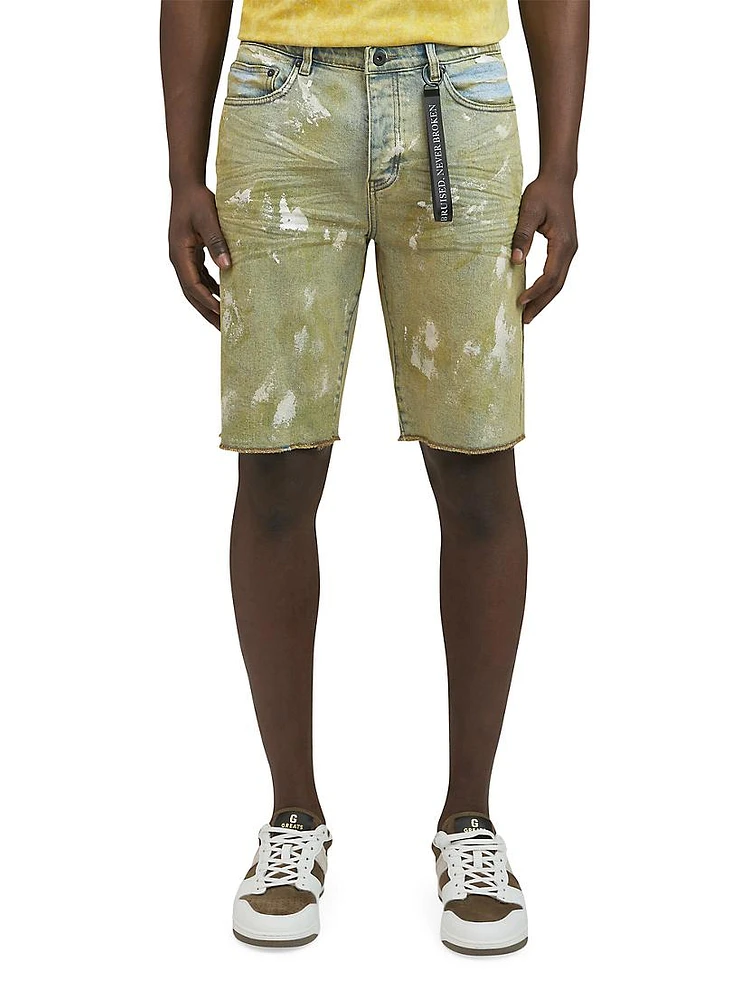 Logan Pain Splatter Denim Shorts