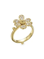 FJ Flora 18K Yellow Gold & 0.52 TCW Diamond Ring