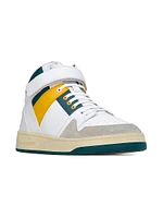 Lax Mid Top Sneakers Smooth Leather and Suede