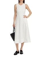 Juno Cotton Broderie Anglaise Midi-Dress