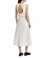 Juno Cotton Broderie Anglaise Midi-Dress