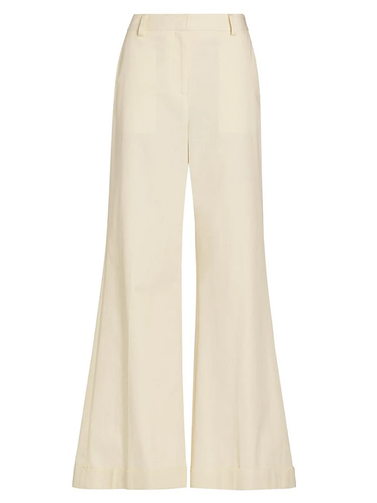 Howard Twill Wide-Leg Pants