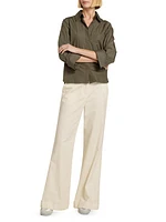 Howard Twill Wide-Leg Pants