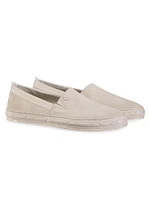 Suede and Calfskin Leather Slip-On Shoes