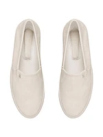 Suede and Calfskin Leather Slip-On Shoes