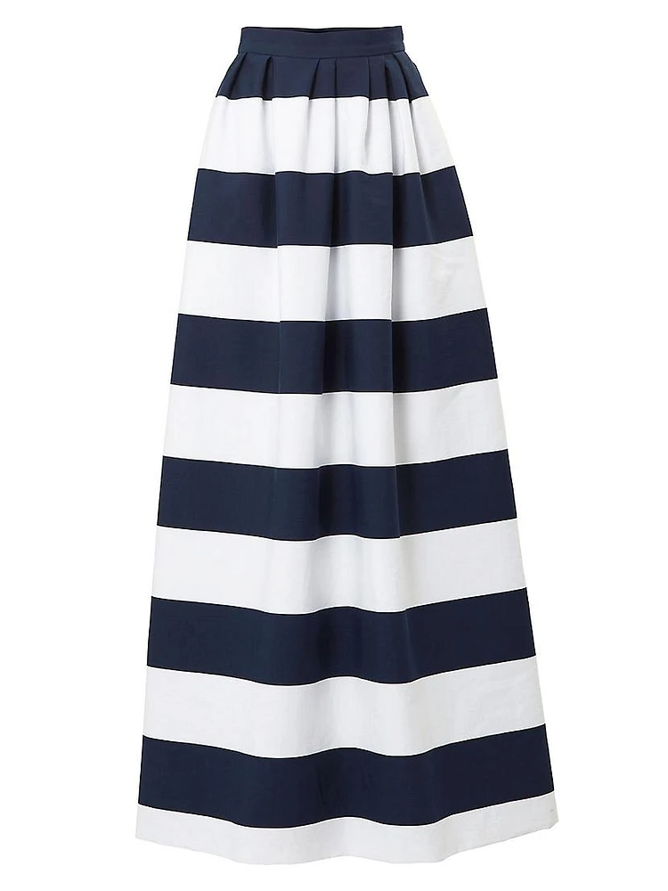 Striped Ball Maxi Skirt