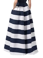 Striped Ball Maxi Skirt