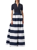 Striped Ball Maxi Skirt