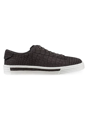 Nubuck Crocodile Sneakers